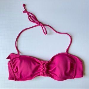 aerie pink bandeau bikini top